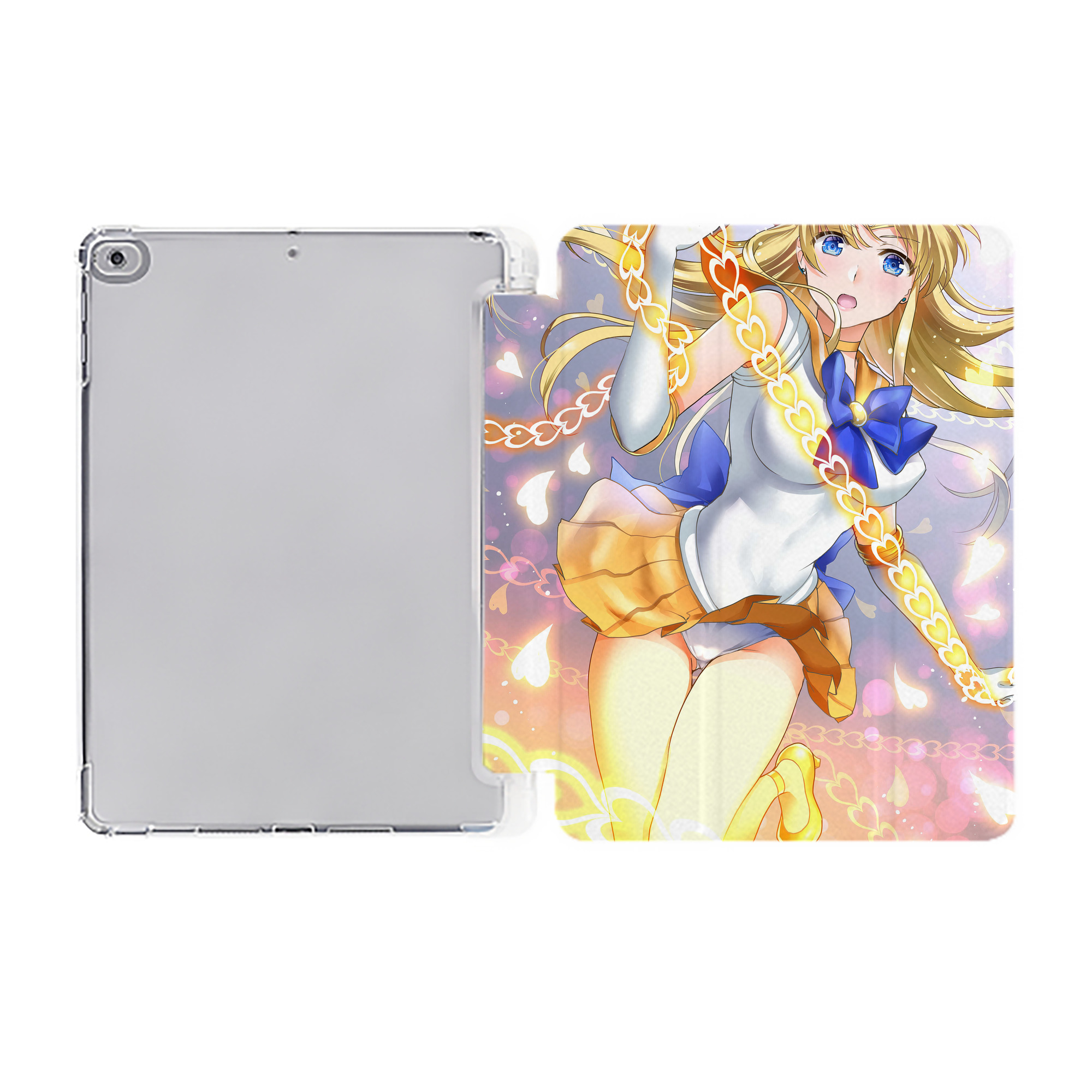 （画像用） 美少女戦士セーラームーン Sailor Moon IPad ケース ペン収納付き 三つ折りスタンド PUレザー×シリコン 対応機種9.5/10.5/10.9インチ